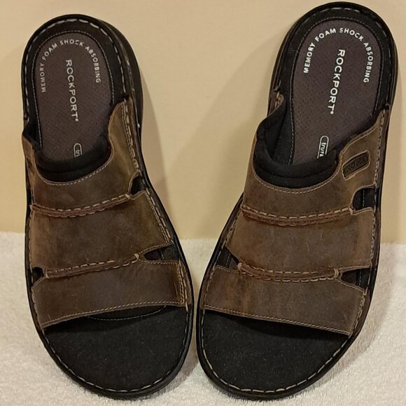 Rockport Other - NWOT Rockport Men’s Darwyn Brown Slide Sandals Shoes, Size 10.5